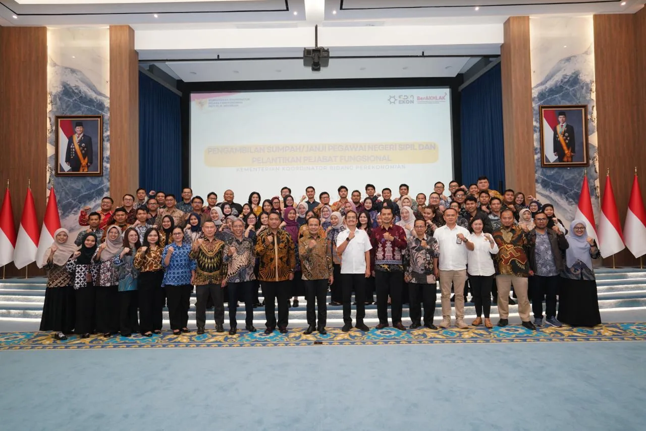 Kemenko Perekonomian Lantik 70 CPNS Jadi PNS, Susiwijono: Banyak yang Akan Jadi Pimpinan