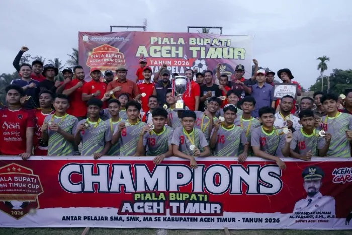 Taklukkan SMAN 1 Peureulak Lewat Drama Penalti, SMAN 1 Idi Rayeuk Juara Piala Bupati Aceh Timur 2026
